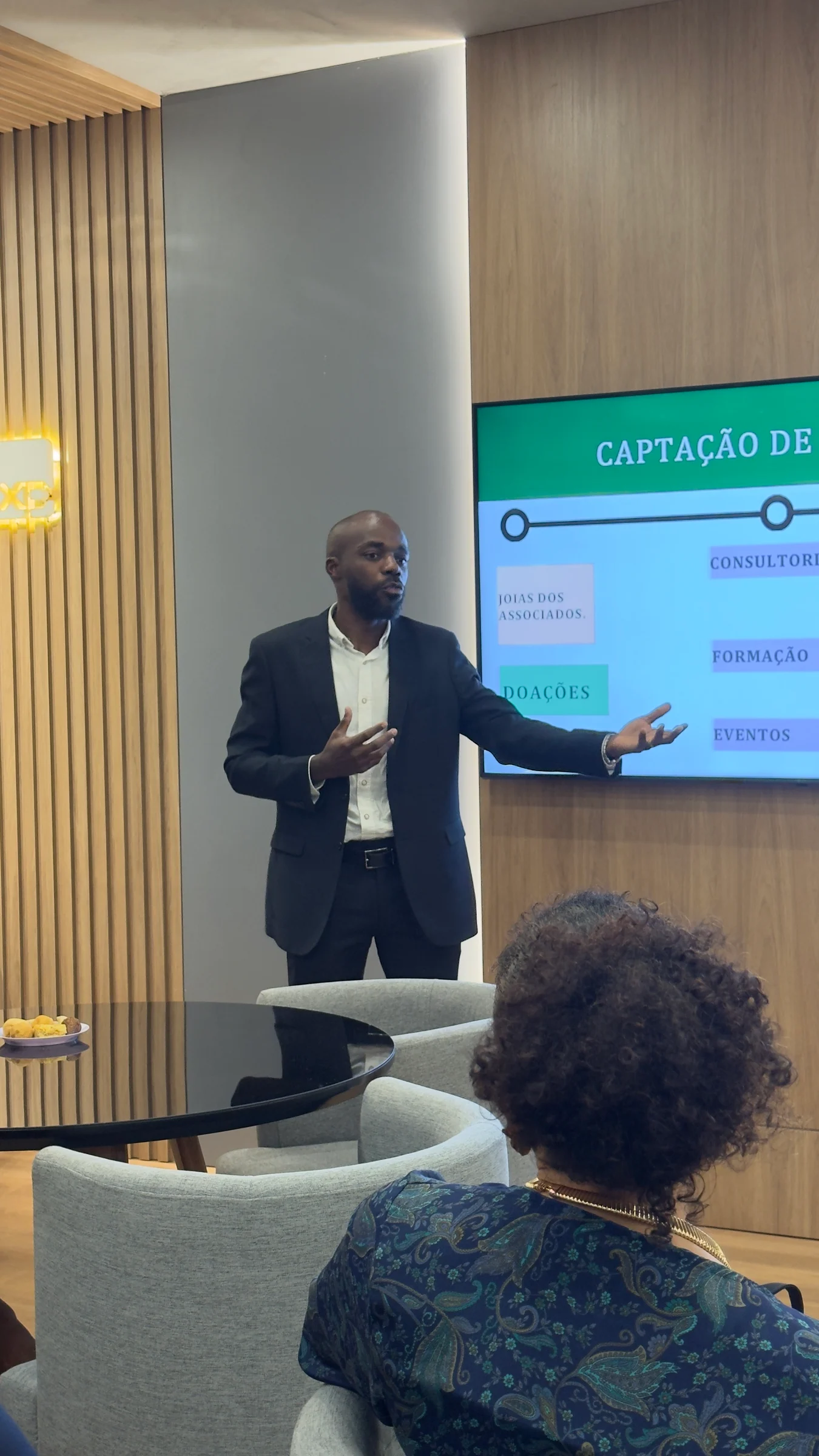 Apresentação da estratégia de captação de recursos.